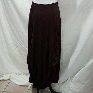 NWOT Luna Luz Full length  Brown Tiered Skirt